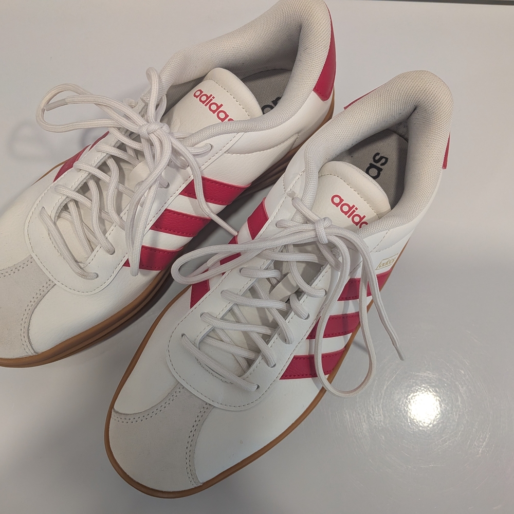 Adidas White and Red Sneakers